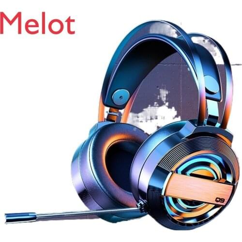 High-End Luxury Computer Headphone Head-Mounted Headset E-Sports Games Notebook Wired Headset with Microphone