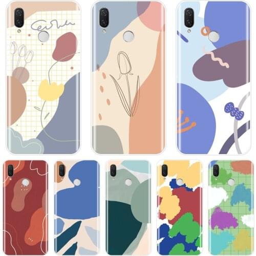 Back Cover For Huawei Nova 2i 2 Lite Plus 3 3I 3E 4 4E 5 Art Flower Phone Case Silicone For Huawei Nova Smart Lite 2017