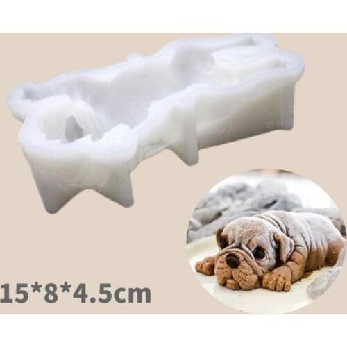1pcs Cute Dog Shape Silicone Mold Ice Cream/Mousse/Cake 3D Shar Pei Mould Fondant Tools Kitchen and Baking Accessories