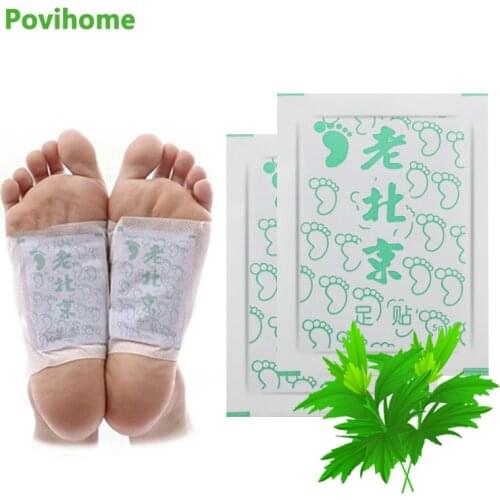 10/20pcs Chinese Herbal Plant Extract Detox Foot Patch Wormwood Bamboo Foot Pad Toxins Slimming Weight Loss Adhesive Patches