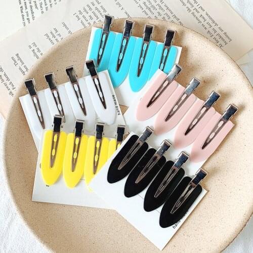 2/4pcs/ No Bend Seamless Hair Clips Side Bangs Fix Fringe Barrette Makeup Washing Face Accessories Women Girls Styling Hairpin
