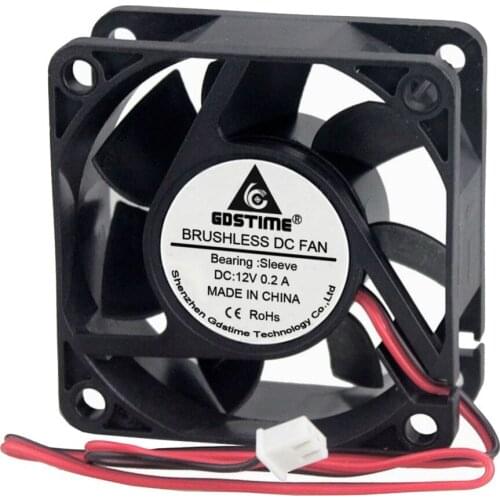 20 Pieces lot Gdstime 2pin 12V 6025 60mm x 25mm 6cm DC Mini Radiator Cooler Cooling Fan