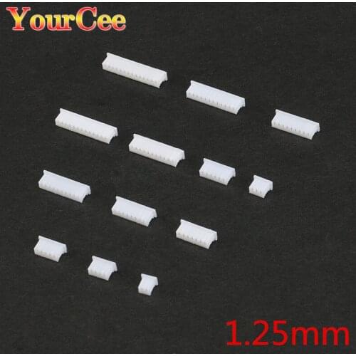 50pcs/lot 1.25mm Pitch Connector Plastic Shell Housing 2P 3P 4P 5P 6P 7P 8P 9P 10P 11P 12P 13P 14P