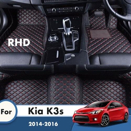 RHD Carpets For Kia K3s 2016 2015 2014 Car Floor Mats Custom Waterproof Decoration Floorliners Interior Accessories Foot Pads