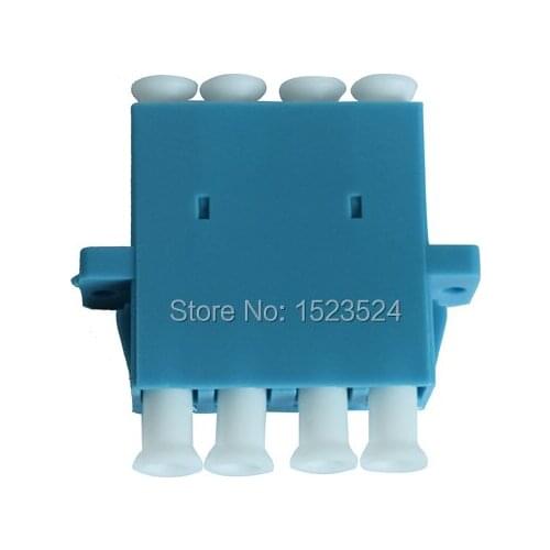 Free Shipping 10pcs/lot LC/UPC Quad Fiber Optic Adapter LC Quad Fiber Optic Adaptor Flange 4 Ports LC Adaper