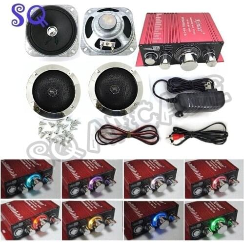 Free shipping Hi-Fi Audio Stereo Amplifier Arcade Game Audio Kit 4 inch Speaker for Raspberry Pi Multi Game PCB Pinball Machine
