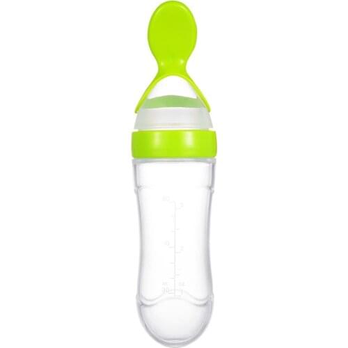 90ml Baby Squeezing Feeding Spoon Silicone Feeding Bottle Training Spoon Infant Cereal Food Spoon Infant Cereal Supplement #20