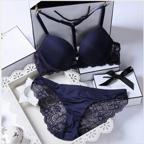 Hot Sale 8 Color Sexy Elegant Bra and Panty Set Women Bras Underwear Lady push up bra Lingeries bra
