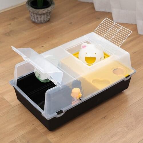 Hamster Golden Bear luxury villa package transparent hamster cage basic baby rearing cage BB cage with running wheel