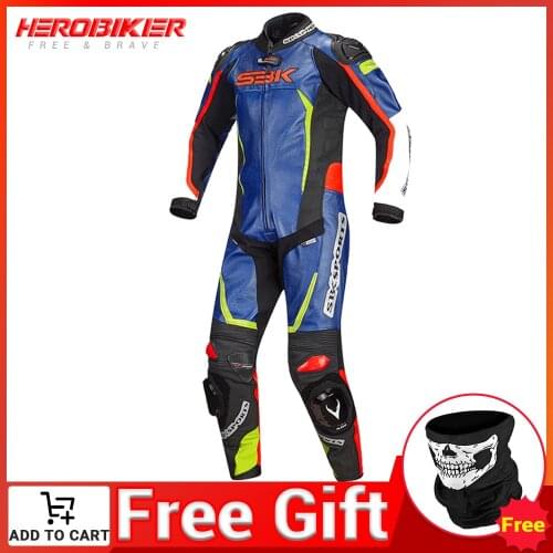 HEROBIKER Motorcycle Jacket Moto Clothing Locomotive Men Leather Motocross Suit Professional Leather Training Elasticity