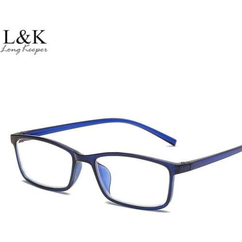 LongKeeper Classic Square Myopia Glasses With Degree Transparent Computer Glasses Frame -0.5 -1.0 -1.5 -2.0 -2.5 -3.0 -3.5 -4.0