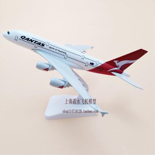 Alloy Metal Air QANTAS Spirit Of Australia Airlines A380 Airplane Model Airbus 380 Airways Plane Model Aircraft Kids Gifts 18cm