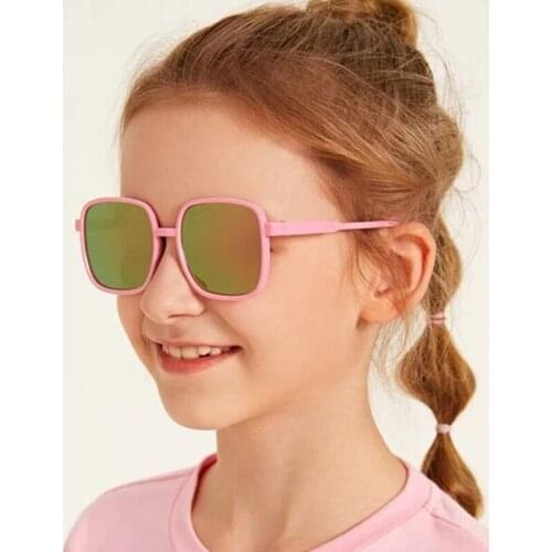 Fashion Children Gradient Sun Glasses Boy Girl Pink Square Sunglasses Women/Men Brand Designer Retro Kids Goggle UV400 De Sol