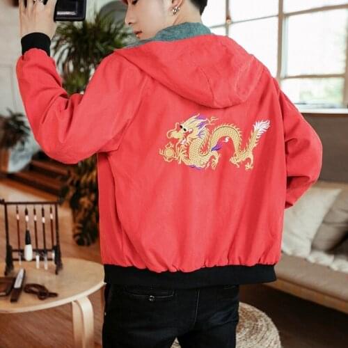 Dragon bomber jacket men male autumn fashion TA926