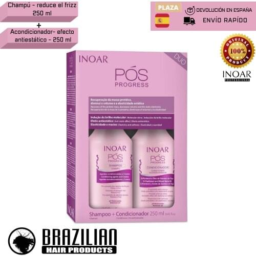Inoar Duo POS Progress Shampoo and Conditioner Kit, 250 ml