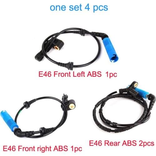 Original Eustein ABS Sensor For BMW E46 Front and Rear one set 4 pcs 34526752681 34526752682 34526752683 Pulse generator ABS