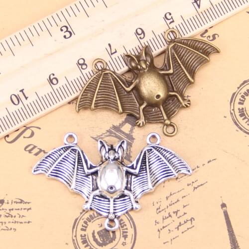 6pcs Charms bat vampire dracula connector 29x47mm Antique Pendants,Vintage Bronze Jewelry,DIY for bracelet necklace