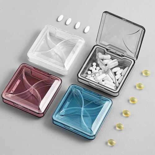 Simple Small Pill Box Portable One Week Split Pill Boxes Organizer Carry-On Storage Box Large Capacity Storage Containers