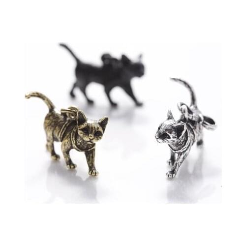 Retro 3D cat necklace new Fashion animal cat Pendant jewelry