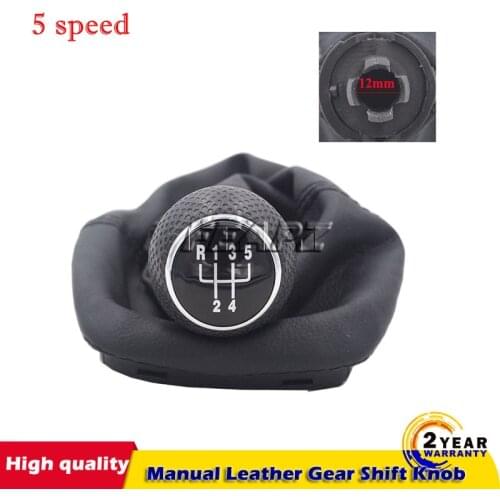 5 Speed Manual Leather Gear Shift Knob Gaitor Boot For VW GOLF 3 JETTA BORA New Beetle 1998 1999 2000 2001 2002 2003 2004 2005