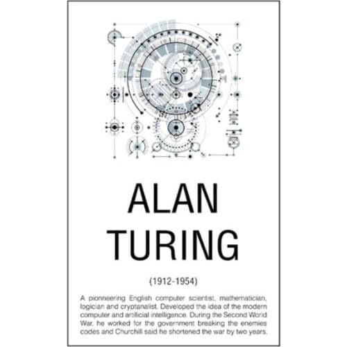 Mathematician Alan Turing Art Film Print Silk Poster Home Wall Decor 24x36inch