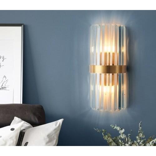 Modern Luxury Crystal Led Wall Lamp Bedroom Bedside Decoration Wall Lamp Living Dining Room Kitchen Interior Lighting Fixtures