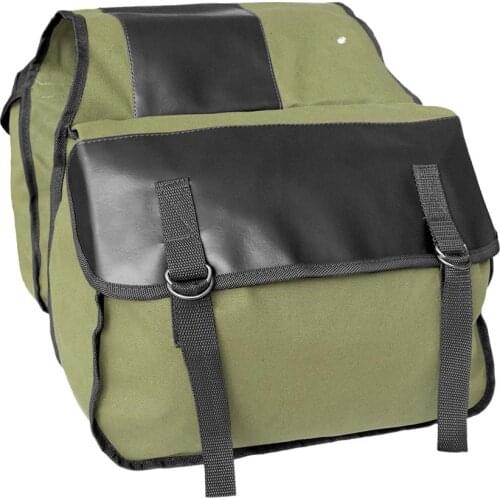 Portable Canvas Motorcycle Saddlebag Dual-sided Rear Seat Storage Luggage Bag Motorcycle Bags Saddlebag Luggage Travel Saddlebag