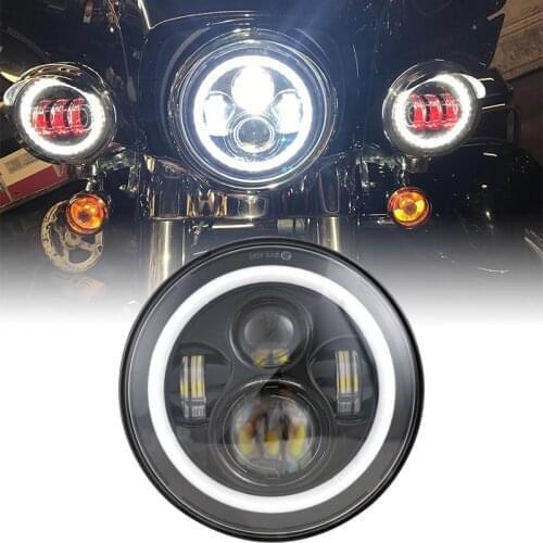 7Inch Universal Motorcycle LED Halo Headlight Mounting Bracket For Cafe Racer Choppers Honda Yamaha Accessories