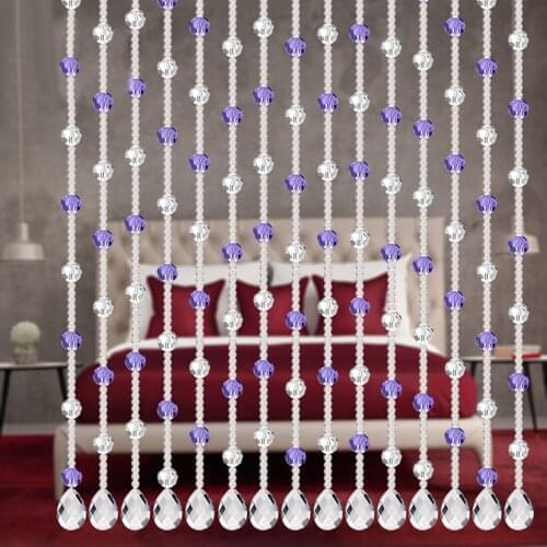 Crystal Glass Bead Curtain Luxury Living Room Bedroom Window Door Wedding Decor Tassel Curtain Home Decoration Door Curtain