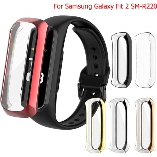 PC Protective Cover for Samsung Galaxy Fit 2 SM-R220 Case Full Screen Protector Shell Bumper Plated Case for Samsung Galaxy Fit2