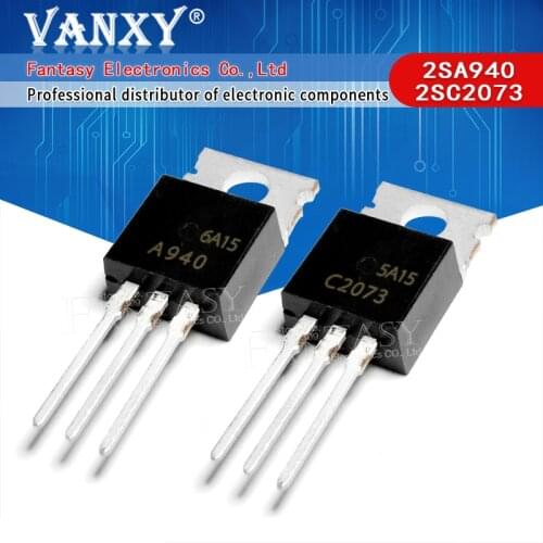 10PCS (5PCS 2SA940 + 5PCS 2SC2073 ) TO-220 A940 C2073 TO220