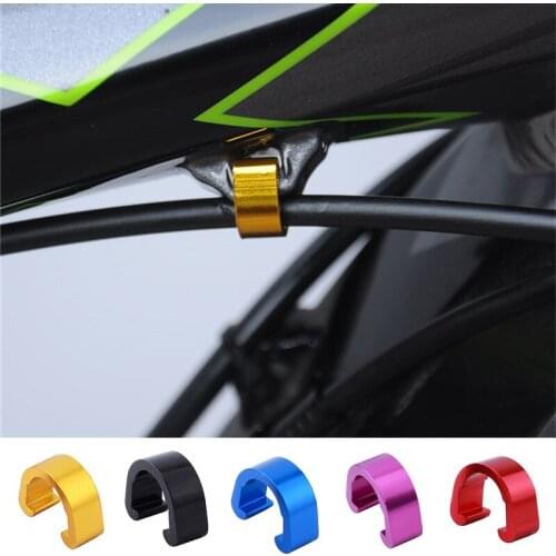 10Pcs MTB Bike Brake Gear Cable Housing Guide Ties Road Mountain C-Clips Hose Brake Buckle Clasps Bicycle Cycling Parts