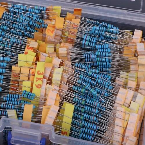 1100pcs 110 Values 0.1R- 10M Ohm 1/2W Resistors Assortment Kit Assorted Set