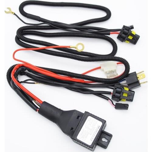 12V H4-3 Bi-xenon Headlight Wiring Harness Socket Wire Connector For Auto Car 35W 55W Hi/Lo Beam Xenon Headlamp Kit Controller