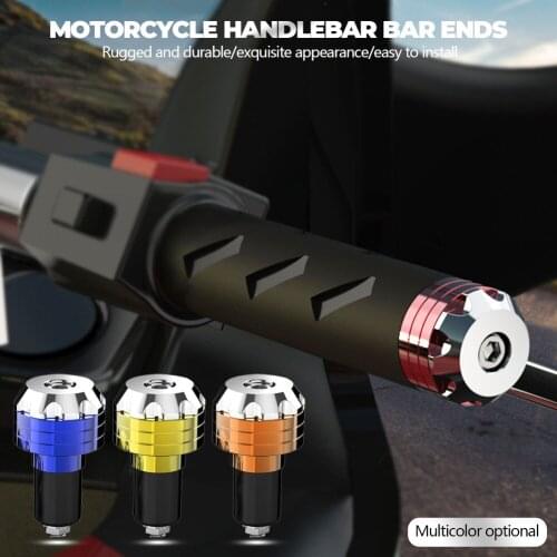 2PCS CNC Aluminum Motorcycle Handlebar Gear Balanced Plug Moto Handle Bar End Grips Slider for 16-18mm Motorcycle Accessories