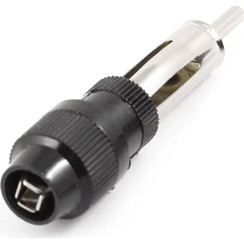 2pcs Auto Car Radio AM/FM Antenna Adapter Male Plug Connector Black