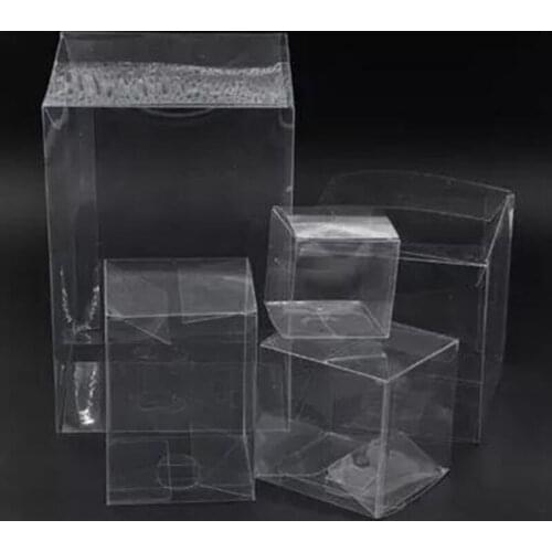20pcs 3*3*3cm/4*4*4cm Small Square Clear PVC Box Mini Plastic Packaging Box Transparent Display Box