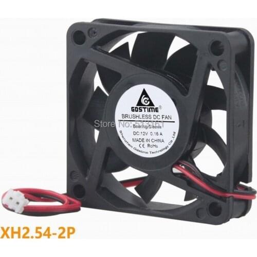 20pcs Gdstime High Speed DC 12V 2Pin 60mm 60x60x15mm 6cm Brushless DC PC Cooling Fan