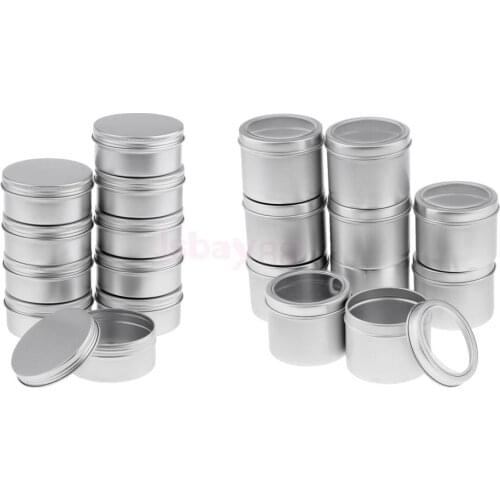 20x 100ml 150ml Aluminum Cosmetics Cream Empty Lip Balm Containers Jars Tin