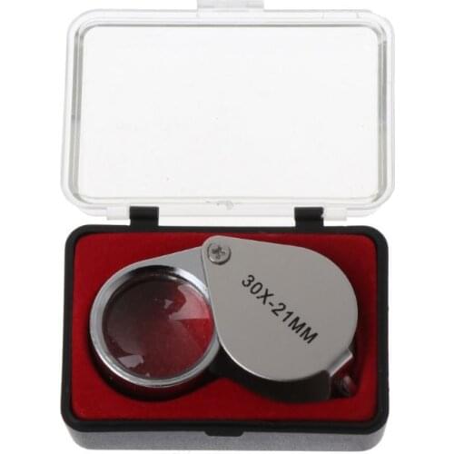 30X Jewelry Diamond Eye Loupe Magnifier Magnifying Glass 30x21mm