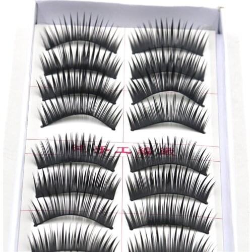 High Quality 50 pairs Thick Long False Eyelashes Extension Three Trees Handmade Makeup Lashes
