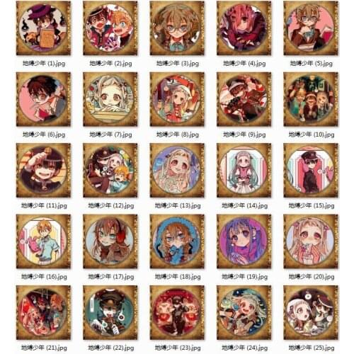 50pcs/set Anime Toilet-bound Jibaku Shounen Hanako-kun Nene Yashiro Badges Brooches Pin Decoration Backpack Icon Cool CS134