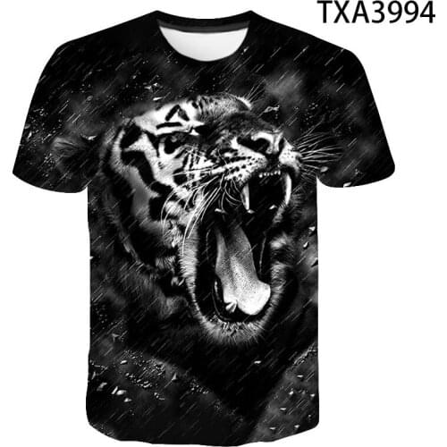Boho Black Tiger Head Graphic Tees Women Cotton Short Sleeve O Neck Tshirt Shirts New Fashion Women T-shirt Casual T-shirts New