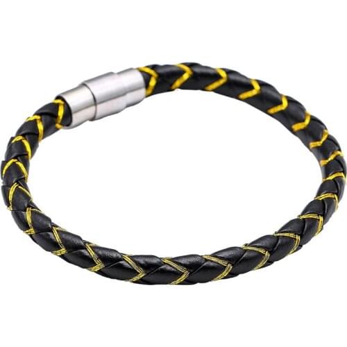 Winding Graphic Accessory Stainless Steel Mens Leather Bracelet For Women Different Color Combination Bracelets 2021 Gift