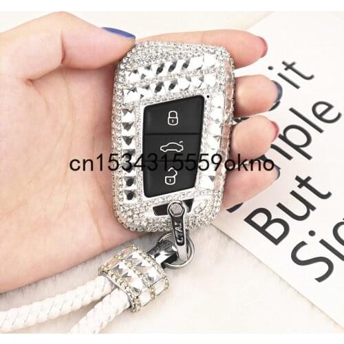 Key Case For Volkswagen Magotan B8 Passat CC 2019 Creative Diamond Inlaid Woman With Key Case Buckle