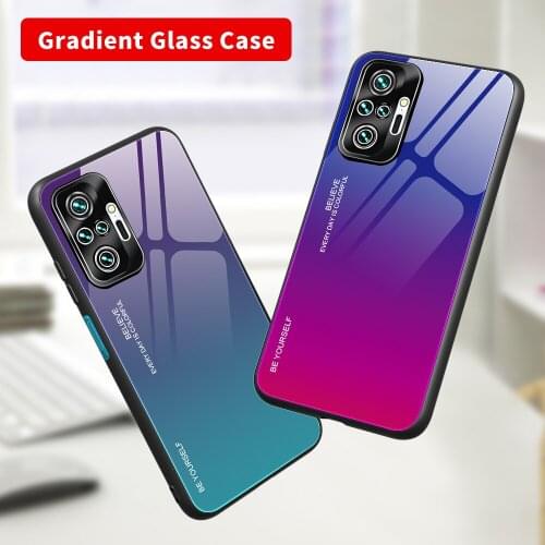 Case For xiaomi redmi note 10 pro Max Case funda Silicone Back cover 9H Glass For redmi note 10 case Coque shell case Shockproof