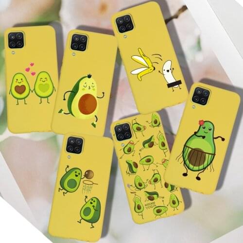 Avocado Phone Case For Samsung Galaxy A12 A21S A11 A20E A40 A50 A70 A31 A41 A51 A71 A52 A72 A12 Case Cover Silicone Yellow TPU