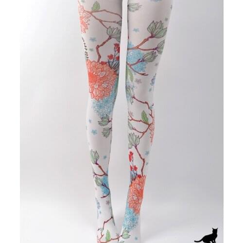 Unique stockings patchwork pattern thin Tights High-quality flowers printing Silk stockings 1 order=1pc