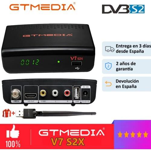 Digital GTmedia V7 S2X HD Receptor support usb wifi DVB-S2 H.265 V7S2X decoder powered by GTmedia V7S HD TV box no app included