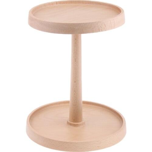 Wooden Makeup Cosmetic Rack Holder 360 Degree Rotating Organizer Storage Box